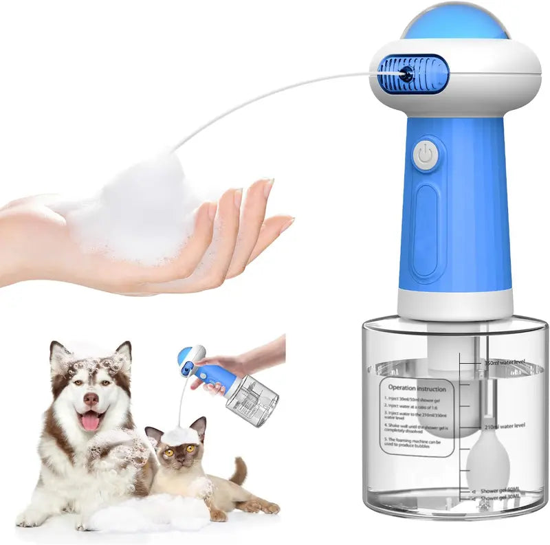 Electric Foaming Shampoo Dispenser – Automatic Soap Pump with Magnetic Charging & Ambient Light